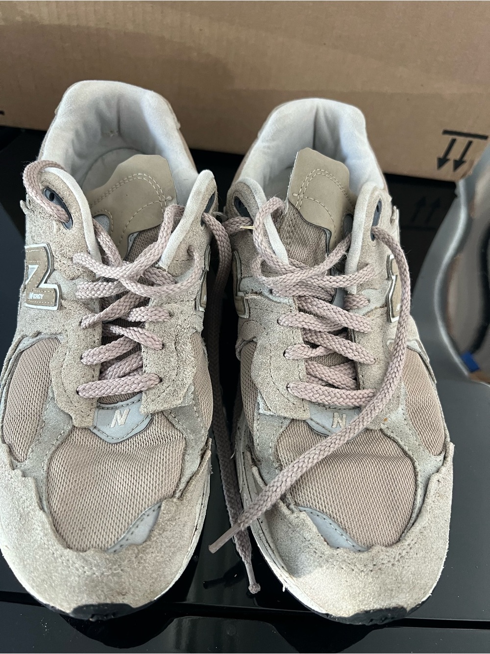 New Balance Taupe Suede Mesh 2002 Protection Pack Sneakers